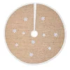 Hot Sale ✔️ Lexi Home 36 in. Rustic Snowflakes Burlap 🎁 Christmas Tree 👗 Skirt 🤩