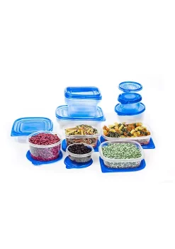 Best deal 🥰 Lexi Home 34 Piece Plastic Food Container Set - 17 Plastic Storage Containers with Air Tight Lids 🧨