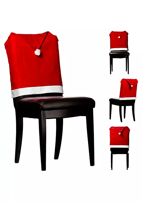 Cheapest ๐ Lexi Home Festive ๐ Christmas Holiday Decorations - Set of 4 Santa Hat Dining Room Chair Covers ๐ 2 Cheapest ๐ Lexi Home Festive ๐ Christmas Holiday Decorations - Set of 4 Santa Hat Dining Room Chair Covers ๐ - Image 2