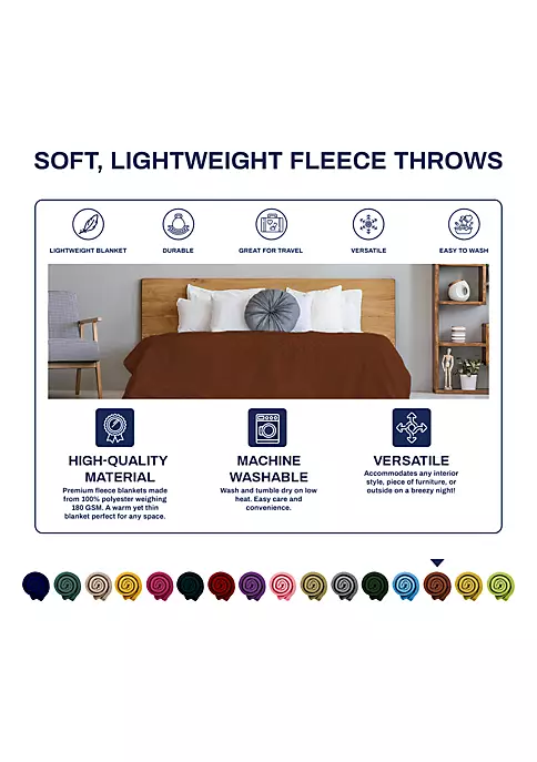 Best deal ❤️ Lexi Home Versatile 50 x 60 Cozy Premium Fleece Throw Blanket – Dark Brown Single Pack 🛒 4 Best deal ❤️ Lexi Home Versatile 50 x 60 Cozy Premium Fleece Throw Blanket – Dark Brown Single Pack 🛒 - Image 4