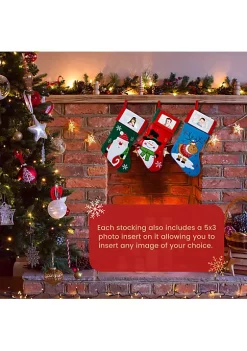 Budget ✨ Lexi Home Large 🎅 Christmas Holiday Stockings - Set of 3 Photo Insert Stockings ✨ -Cheap Waverly® Store Belk 1034