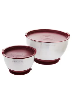 Budget 🔥 Lexi Home Curtis Stone Stainless Steel Mixing Bowl Set - 2 Piece Suctioning Bowl Set 🎉