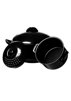 Best Pirce ❤️ Lexi Home High-Quality Carbon Steel 2 QT & 4 QT Pasta Stock Pot - Black 😍