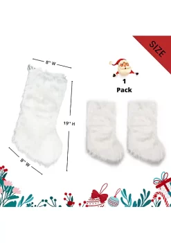 Best deal ⌛ Lexi Home Rustic 🎄 Christmas Holiday 3 Piece Set - Cream Plush Stockings and Burlap Tree 👗 Skirt 🔔 -Cheap Waverly® Store Belk 1108