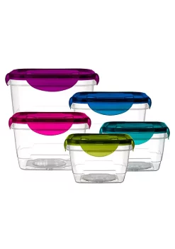 Top 10 🌟 Lexi Home Square Lock-and Seal Plastic 5 Container Food Storage Set 😍