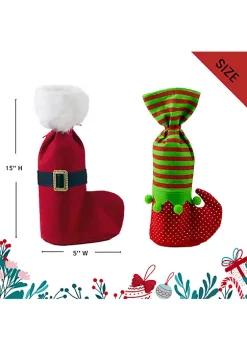 Coupon 🌟 Lexi Home ❄ Christmas Wine Gift Bag Set of 2 ⭐ -Cheap Waverly® Store Belk 1171