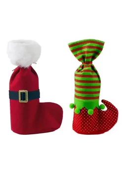 Coupon 🌟 Lexi Home ❄ Christmas Wine Gift Bag Set of 2 ⭐ -Cheap Waverly® Store Belk 1173