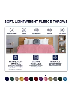Cheapest 🌟 Lexi Home Versatile 50 x 60 Cozy Premiuim Fleece Throw Blanket – Baby Pink Single Pack 🧨 -Cheap Waverly® Store Belk 1177
