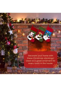 Best deal 😀 Lexi Home Large 🎁 Christmas Holiday Stockings - Set of 3 Embroidered Stockings 👏 -Cheap Waverly® Store Belk 1190