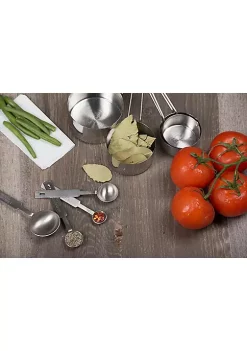 Wholesale ⭐ Lexi Home Premium 8 pc. Stainless Steel Measuring Cup and Spoon Set 🎁 -Cheap Waverly® Store Belk 1227