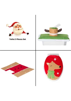 Cheapest 🔔 Lexi Home 🎄 Christmas Bathroom Decoration Set - Reindeer Set 🧨 -Cheap Waverly® Store Belk 1253