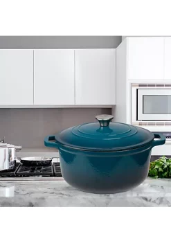 Best reviews of 🧨 Lexi Home Durable Cast Iron Dutch Oven - 6QT Casserole Pot in Blue Ombre Enamel 🎁 -Cheap Waverly® Store Belk 1288