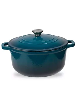 Best reviews of 🧨 Lexi Home Durable Cast Iron Dutch Oven - 6QT Casserole Pot in Blue Ombre Enamel 🎁 -Cheap Waverly® Store Belk 1290