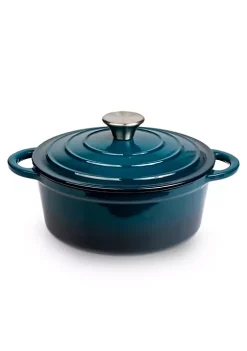 Best deal 🔔 Lexi Home Durable Cast Iron Dutch Oven - 2.8QT Casserole Pot in Blue Ombre Enamel ✔️
