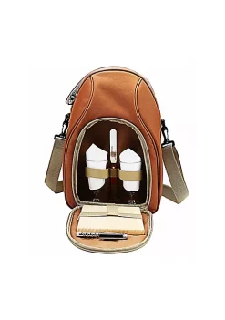 Buy 🎉 Lexi Home Insulated Wine Cooler Caddy Tote Bag with Wine Glasses and Cheese Board Set 🔥