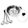 Best reviews of 🎁 Lexi Home Stainless Steel 4.5 QT Hot Pot with Divider and Cooking Utensils 🔔