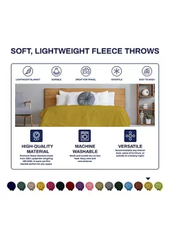 New 😀 Lexi Home Versatile 50 x 60 Cozy Premiuim Fleece Throw Blanket – Yellow Single Pack 🎉 -Cheap Waverly® Store Belk 1331