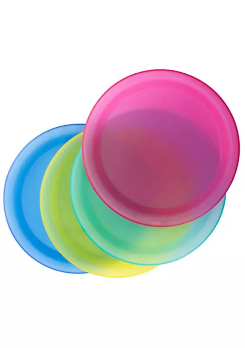 Best Pirce 😀 Lexi Home Colorful Plastic Netted 10" Inch Dinner Plates- Set of 4 ⭐ 3 Best Pirce 😀 Lexi Home Colorful Plastic Netted 10" Inch Dinner Plates- Set of 4 ⭐ - Image 3