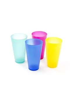 Best Pirce 🤩 Lexi Home Colorful Plastic Netted 20oz Tumblers - Set of 4 🤩