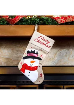 Budget 🧨 Lexi Home Large 🎅 Christmas Holiday Stockings - Set of 3 Rustic Burlap Stockings with Embroidered Holiday Characters 🔔 -Cheap Waverly® Store Belk 1381
