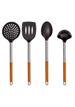 Best reviews of 👍 Lexi Home Two Tone 4 Piece Nylon Kitchen Tool Set with Copper 🧥 Coated Handles ✨ -Cheap Waverly® Store Belk 1399