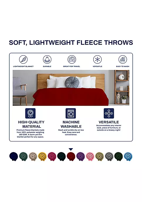 Best Sale 🥰 Lexi Home Versatile 50 x 60 Cozy Premiuim Fleece Throw Blanket – Red 24 Pack 🤩 4 Best Sale 🥰 Lexi Home Versatile 50 x 60 Cozy Premiuim Fleece Throw Blanket – Red 24 Pack 🤩 - Image 4