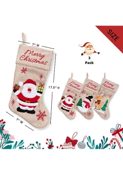Best deal ๐ Lexi Home Rustic ๐ Christmas Holiday 4 Piece Set - Burlap Stockings and Tree ๐ Skirt ๐ 8 Best deal ๐ Lexi Home Rustic ๐ Christmas Holiday 4 Piece Set - Burlap Stockings and Tree ๐ Skirt ๐ -Cheap Waverlyยฎ Store Belk 1440
