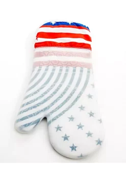 Buy 🛒 Lexi Home Patriotic Heat Resistant Silicone Oven Glove - BBQ Mitt Red, White and Blue 🌟 -Cheap Waverly® Store Belk 1447