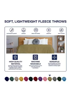 Best Sale 🔔 Lexi Home Versatile 50 x 60 Cozy Premiuim Fleece Throw Blanket – Tan Single Pack 🧨 -Cheap Waverly® Store Belk 1468