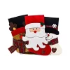 Flash Sale 🎉 Lexi Home Large 🔔 Christmas Holiday Stockings - Set of 3 Plaid Santa and Friends Stockings 🔔