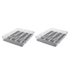 Best reviews of 🧨 Lexi Home Eco Conscious Clear Acrylic Flatware Organizer Tray Set of 2 🎉