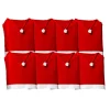Budget ✔️ Lexi Home Festive 🎄 Christmas Holiday Decorations - Set of 8 Santa Hat Dining Room Chair Covers 😉