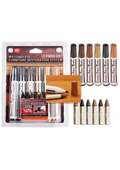 Cheap 🧨 Lexi Home 12 Pc Furniture Restoration Wood Stain Markers Set with Filler Sticks 🎁