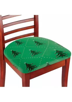 Flash Sale 🤩 Lexi Home Festive 🎄 Christmas Holiday Decorations - Set of 2 Dining Room Seat Covers 😀
