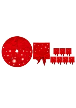 Buy ✨ Lexi Home Festive 🔔 Christmas Holiday Decorations - Set of 4 Gnome Dining Room Chair Covers 🧨 -Cheap Waverly® Store Belk 1524