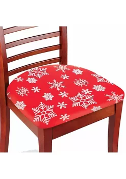 Coupon 😍 Lexi Home Festive 🔔 Christmas Holiday Decorations - Set of 2 Dining Room Seat Covers ❤️