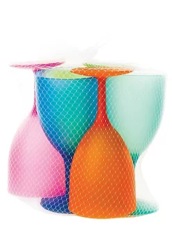 Best Sale 🌟 Lexi Home Colorful Plastic Netted 14oz Water Goblets - Set of 6 ✔️ -Cheap Waverly® Store Belk 1593