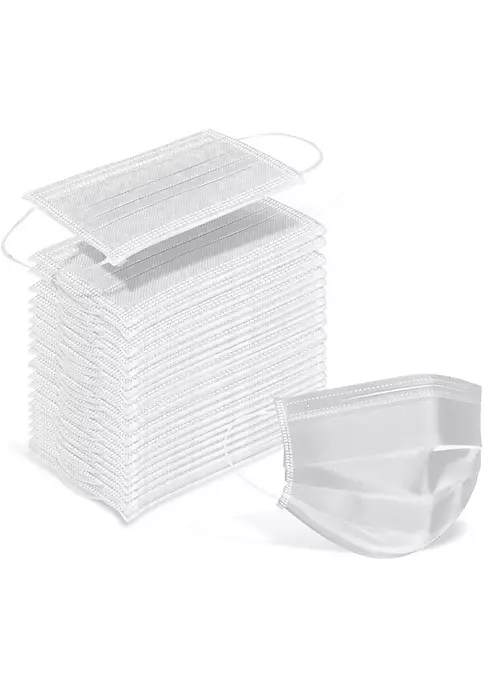 Best Sale 🧨 Lexi Home Adult 3 Ply White Disposable Face Masks-Individually Wrapped - 50 Pack 👏 2 Best Sale 🧨 Lexi Home Adult 3 Ply White Disposable Face Masks-Individually Wrapped - 50 Pack 👏 - Image 2