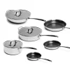 Promo 🌟 Lexi Home Stainless Steel Diamond Tri-ply Kitchen 9 Piece Cookware Set - Nonstick Heat Resistant Kitchen Cookware 👏