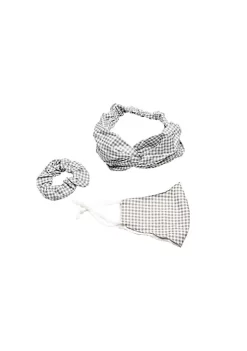 Best Pirce 🥰 Lexi Home 3 PC Woven Reusable Cotton Face Mask, Headband and Scrunchie Set 🥰 -Cheap Waverly® Store Belk 1635