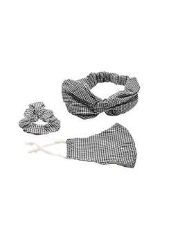 Best Pirce 🥰 Lexi Home 3 PC Woven Reusable Cotton Face Mask, Headband and Scrunchie Set 🥰 -Cheap Waverly® Store Belk 1636