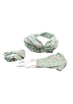 Best Pirce 🥰 Lexi Home 3 PC Woven Reusable Cotton Face Mask, Headband and Scrunchie Set 🥰 -Cheap Waverly® Store Belk 1639