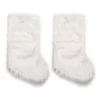 Best Sale 💯 Lexi Home Large ❄ Christmas Holiday Stockings - Set of 2 Cream Faux Fur Stockings 🎉