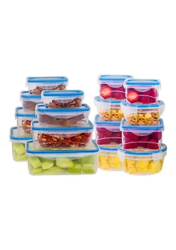Best Pirce 🤩 Lexi Home Durable Meal Prep Plastic Food Containers with Snap Lock Lids - Set of 32 😀 -Cheap Waverly® Store Belk 1673