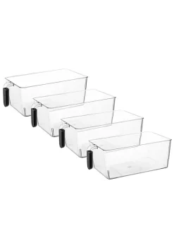 Cheapest 👍 Lexi Home Eco Conscious Clear Acrylic Fridge and Cabinet Organizer with Handle Set of 4 😀 -Cheap Waverly® Store Belk 1679