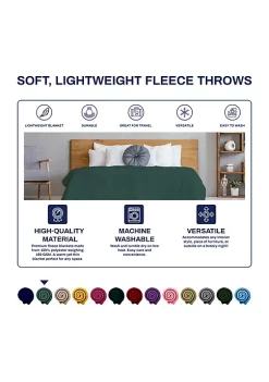 Best deal 🎁 Lexi Home Versatile 50 x 60 Cozy Premiuim Fleece Throw Blanket – Bistro Green 24 Pack 🤩 -Cheap Waverly® Store Belk 1688