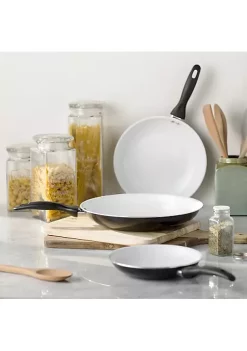 Best reviews of 🔥 Lexi Home Aluminum 3-Piece Non-Stick Frying Pan Set - Red/White ⭐