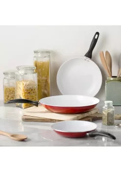 Best reviews of 🔥 Lexi Home Aluminum 3-Piece Non-Stick Frying Pan Set - Red/White ⭐ 13 Best reviews of 🔥 Lexi Home Aluminum 3-Piece Non-Stick Frying Pan Set - Red/White ⭐ -Cheap Waverly® Store Belk 1751