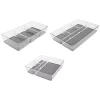 Cheapest 🛒 Lexi Home Eco Conscious Multi Compartment Clear Acrylic Organizer Trays - Set of 3 Assorted Organizers 🌟