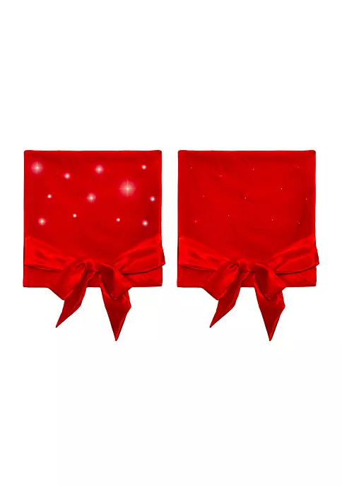 Top 10 😀 Lexi Home Festive 🎁 Christmas Holiday Decorations - Set of 4 LED Lights Dining Room Chair Covers ❤️ 2 Top 10 😀 Lexi Home Festive 🎁 Christmas Holiday Decorations - Set of 4 LED Lights Dining Room Chair Covers ❤️ - Image 2